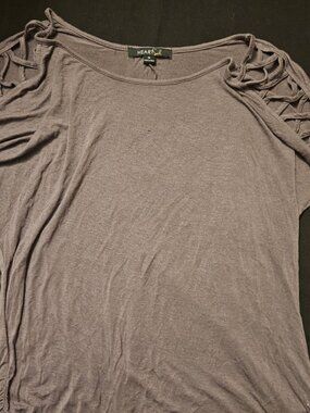 Heart Soul Women's Top with Lattice Sleeve Detail